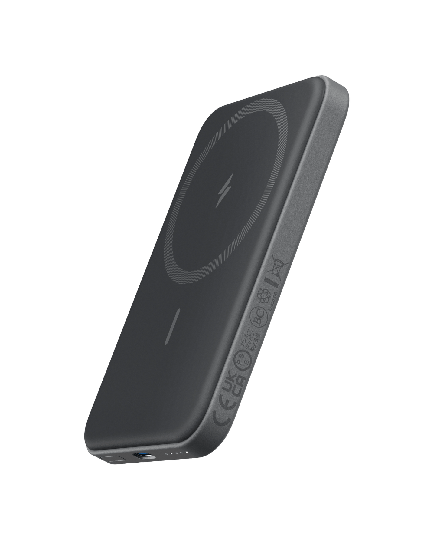 Anker 621 MagGo Magnetic Battery in interstellar gray, designed for charging devices with a magnetic attachment.