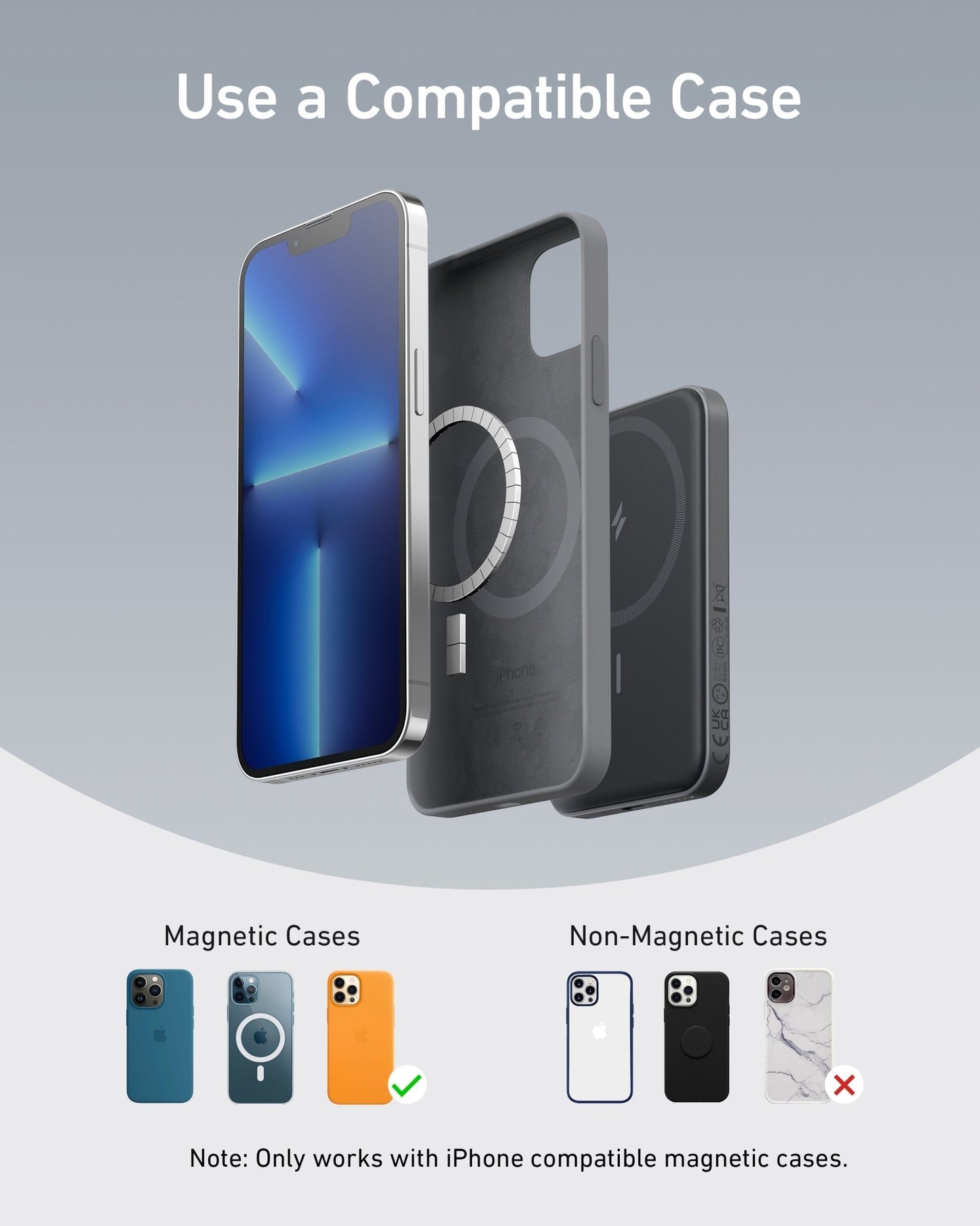 Anker 621 Magnetic Battery MagGo in interstellar gray showing compact portable charging device with magnetic attachment