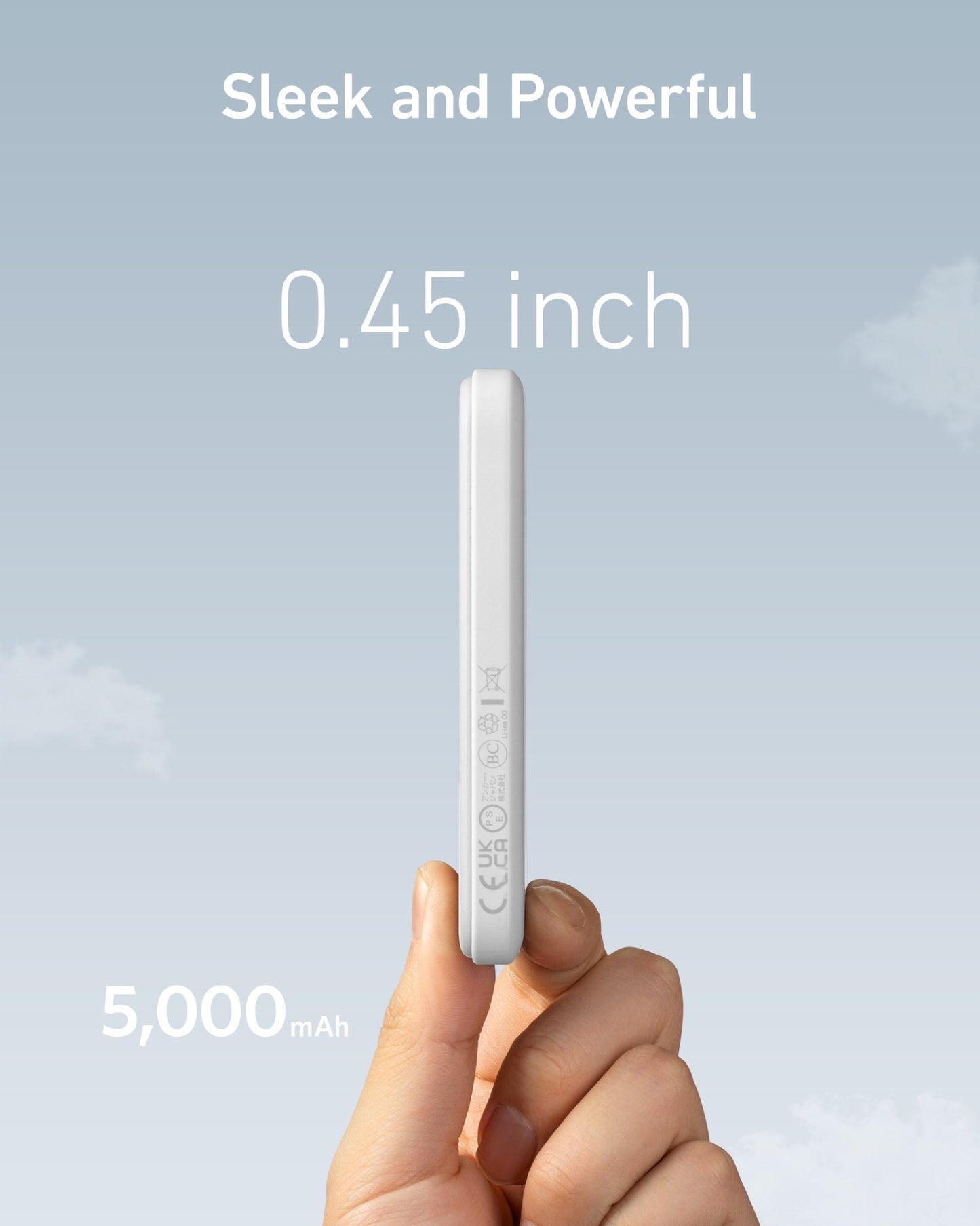 Anker 621 Magnetic Battery MagGo in interstellar gray, portable charging device with magnetic attachment for smartphones.