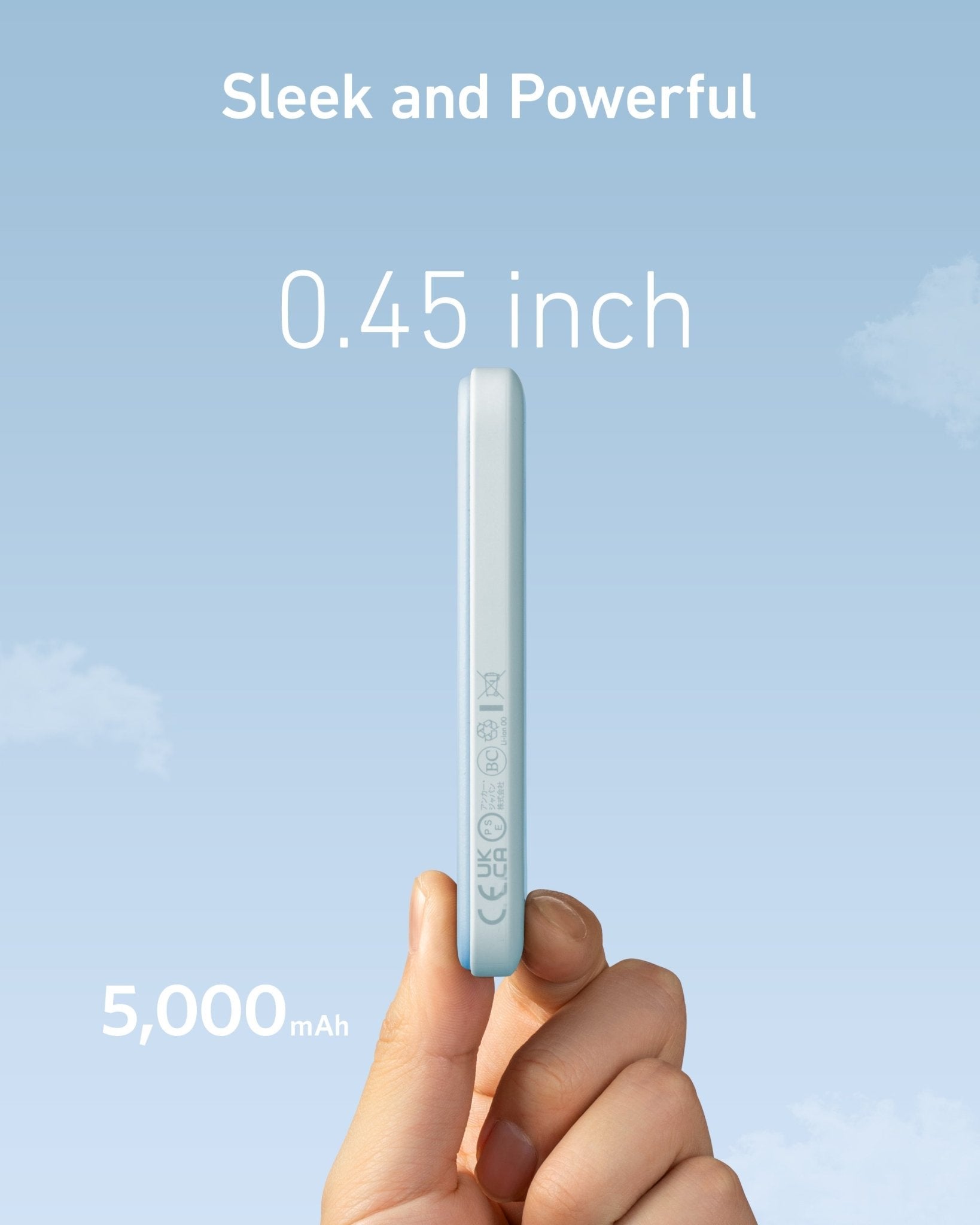 Anker 621 MagGo Magnetic Battery in interstellar gray, compact portable charging device with magnetic attachment.