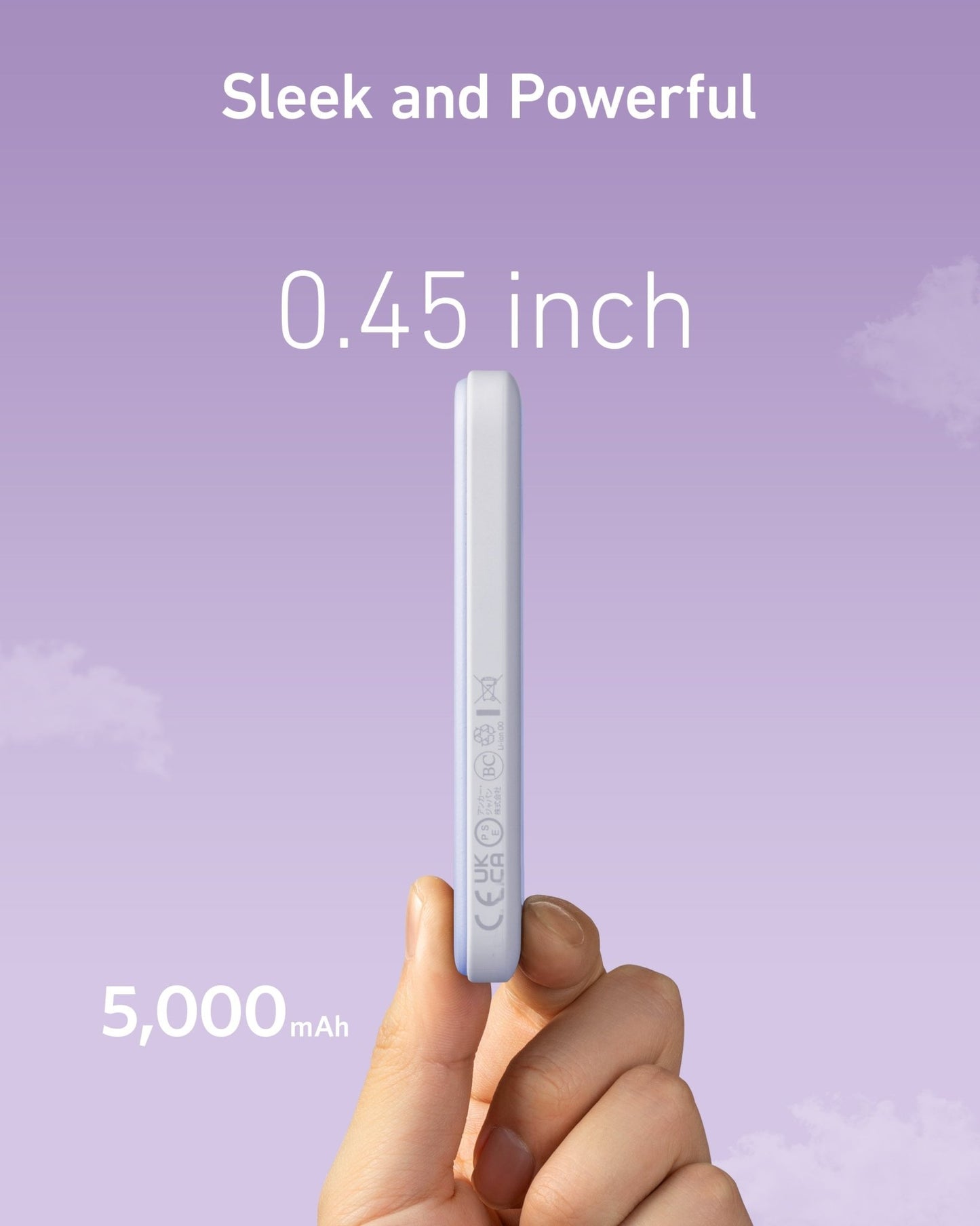 Anker 621 Magnetic Battery MagGo in interstellar gray, designed for portable charging with a sleek magnetic design and compact size.