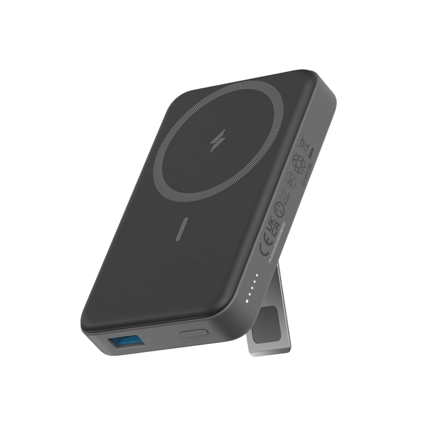 Anker 633 Magnetic Battery for charging, shown in interstellar gray with magnetic attachment feature.