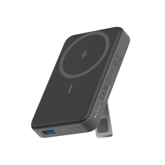 Anker 633 Magnetic Battery for charging, shown in interstellar gray with magnetic attachment feature.