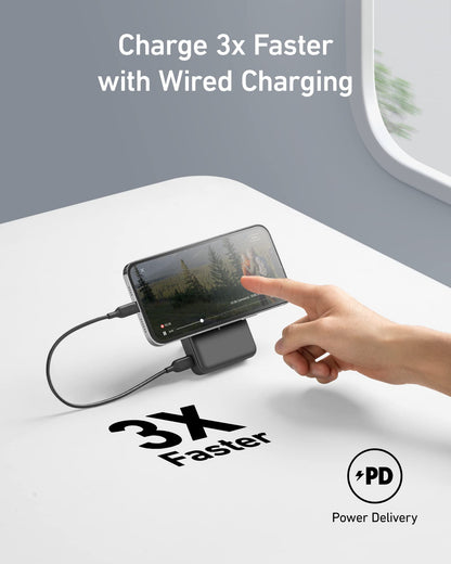 Anker 633 Magnetic Battery charging device in interstellar gray with magnetic attachment and sleek design