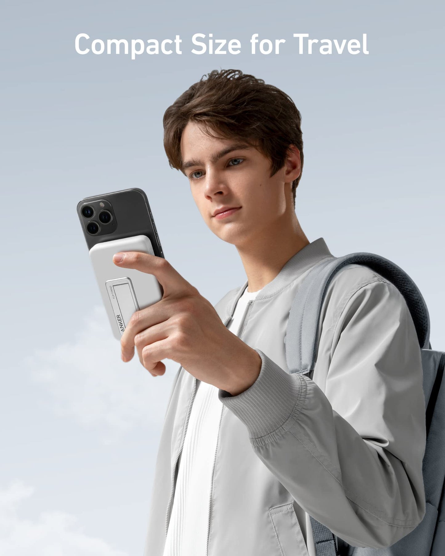 Anker 633 Magnetic Battery in interstellar gray, compact charging device with magnetic attachment for convenient power on the go.