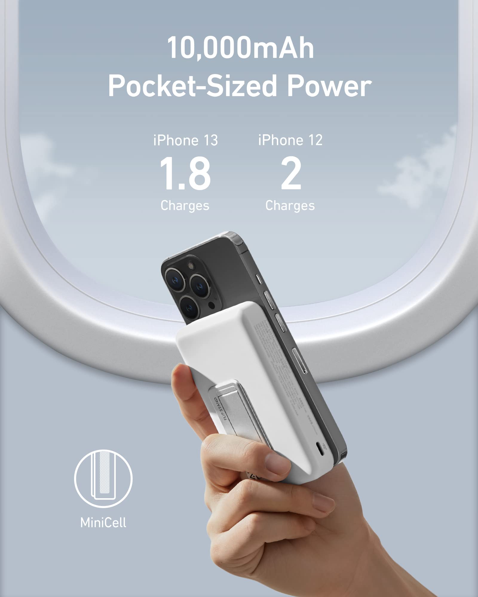 Anker 633 Magnetic Battery charging device in interstellar gray with a sleek, compact design for portable power.