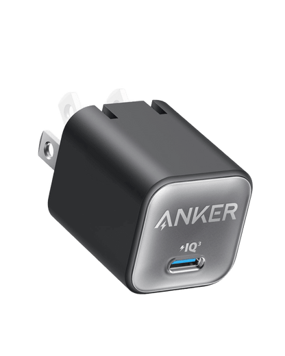 Anker Nano Charger 30W in phantom black, compact charging device for fast mobile device power delivery.