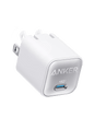 Anker Nano 30W compact black charging adapter with USB-C port for fast device charging.