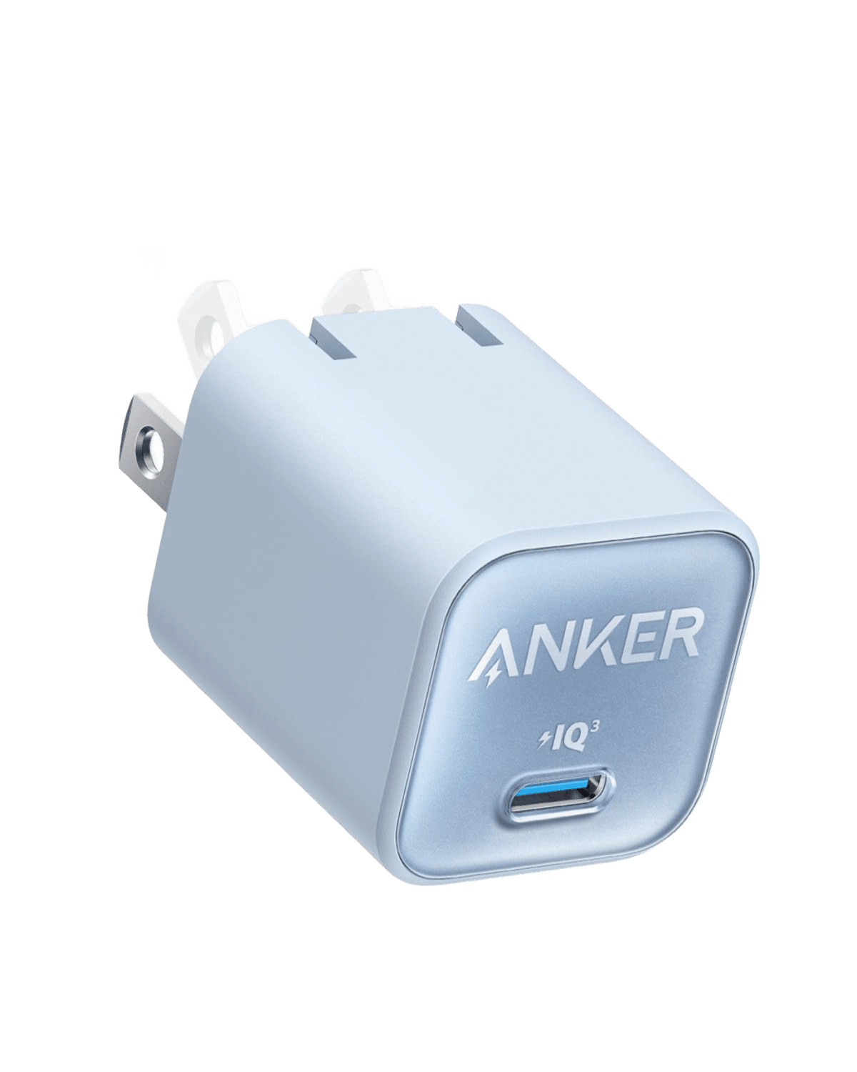Anker Nano Charger 30W in black, compact USB-C charging adapter designed for fast device charging.