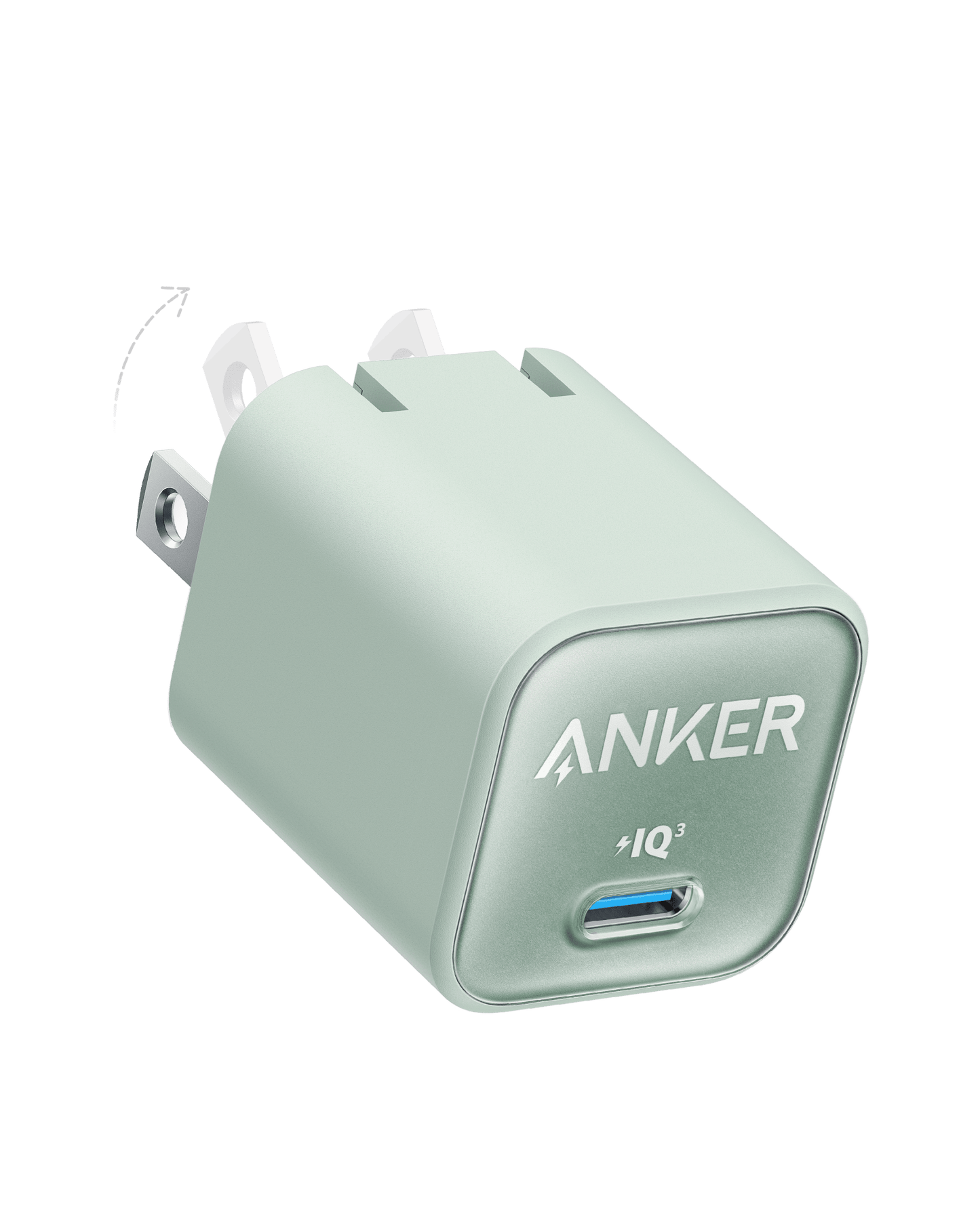 Anker Nano 30W charging-only power adapter in sleek black, compact design for fast device charging.