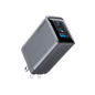 Anker Prime Charger 100W with three ports and GaN technology, compact wall charger for fast device charging.