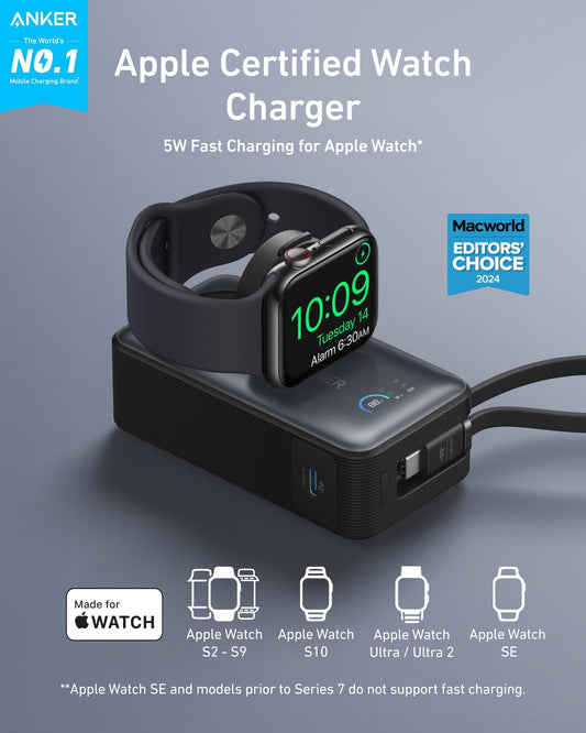Anker MagGo Power Bank (10K, 35W, For Apple Watch) - BACKUPMYFILESNOW.COM®