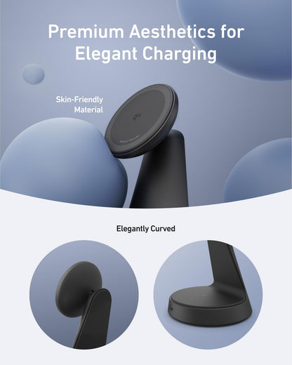 Anker MagGo Wireless Charger (2-in-1, Dock Stand) with USB-C Cable BOA - BACKUPMYFILESNOW.COM®