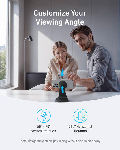 Anker MagGo Wireless Charger (2-in-1, Dock Stand) with USB-C Cable BOA - BACKUPMYFILESNOW.COM®