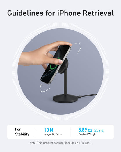 Anker MagGo Wireless Charger (Stand) with Adapter and Cable BOA - BACKUPMYFILESNOW.COM®