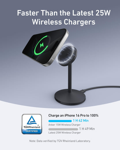 Anker MagGo Wireless Charger (Stand) with Adapter and Cable BOA - BACKUPMYFILESNOW.COM®