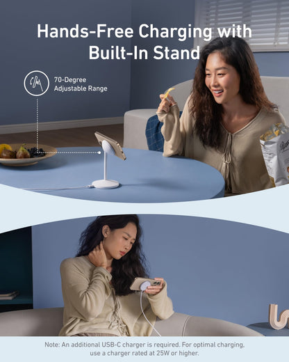 Anker MagGo Wireless Charger (Stand) with Adapter and Cable BOA - BACKUPMYFILESNOW.COM®