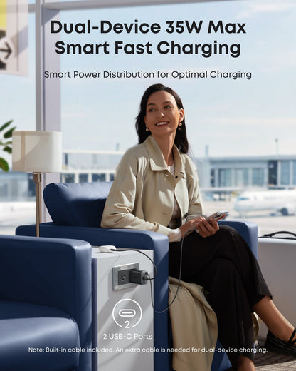Anker Nano Charger (35W, Built-In Retractable USB-C Cable) - BACKUPMYFILESNOW.COM®