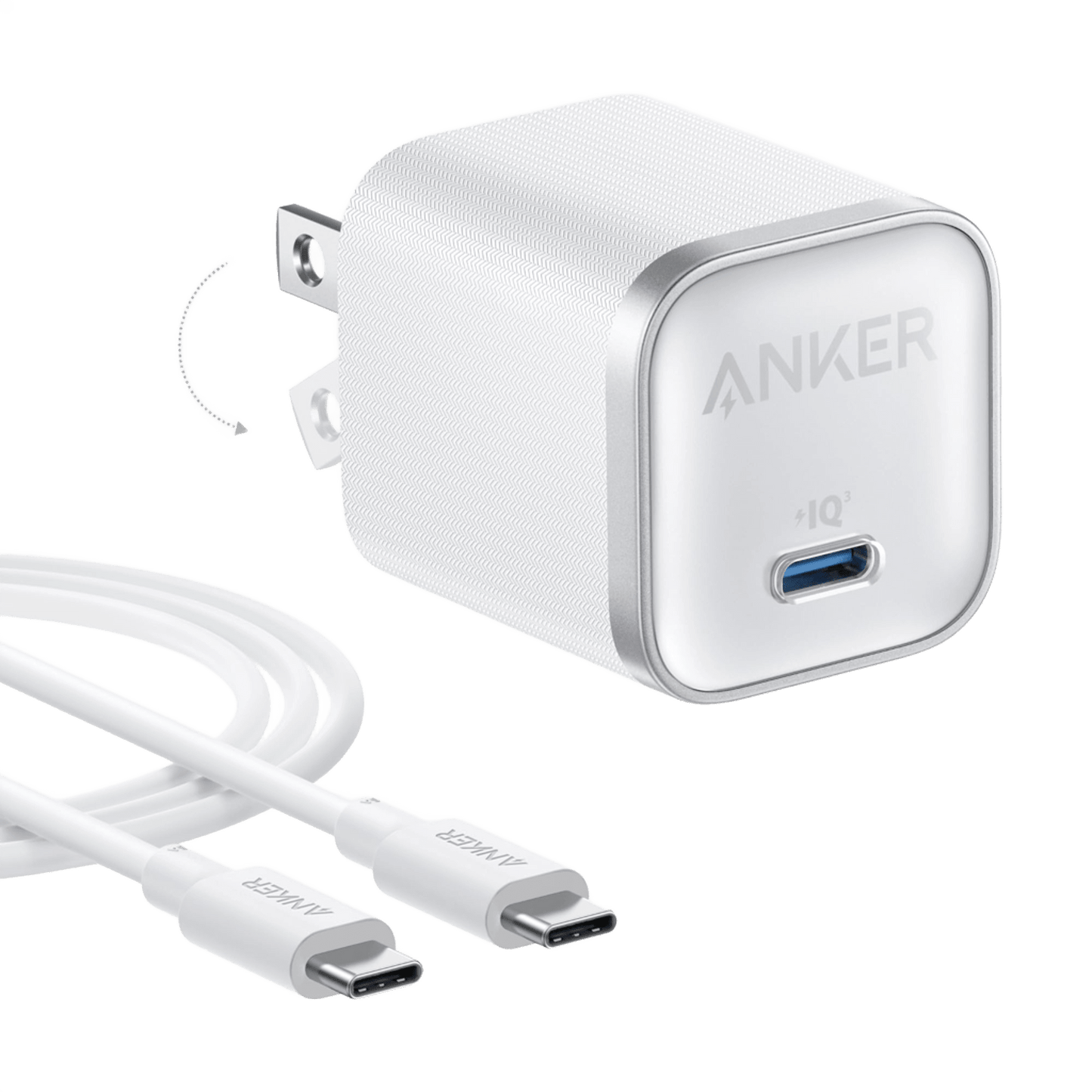 Anker Nano Charger (45W) with USB-C to USB-C Cable - BACKUPMYFILESNOW.COM®