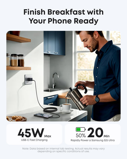 Anker Nano Charger (45W) with USB-C to USB-C Cable - BACKUPMYFILESNOW.COM®