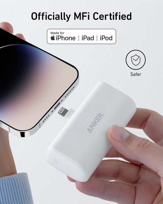 Anker Nano Power Bank (12W, Built-In Lightning Connector) - BACKUPMYFILESNOW.COM®