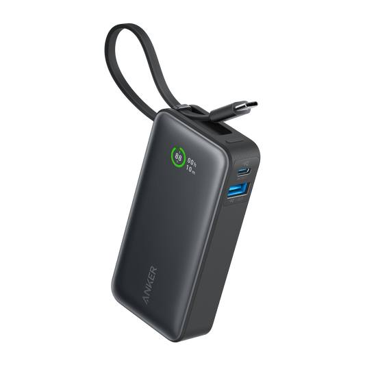 Anker Nano Power Bank (30W, Built-In USB-C Cable) - BACKUPMYFILESNOW.COM®