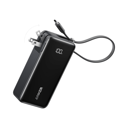 Anker Power Bank (10K, Fusion, Built-In Cable) - BACKUPMYFILESNOW.COM®