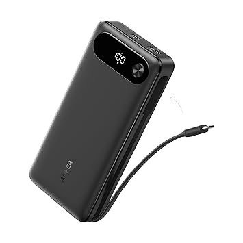 Anker Power Bank (20K, 87W, Built-In USB-C Cable) - BACKUPMYFILESNOW.COM®