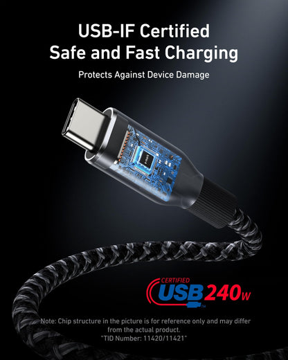 Anker Prime USB-C to USB-C Cable (240W, Upcycled-Braided) - BACKUPMYFILESNOW.COM®