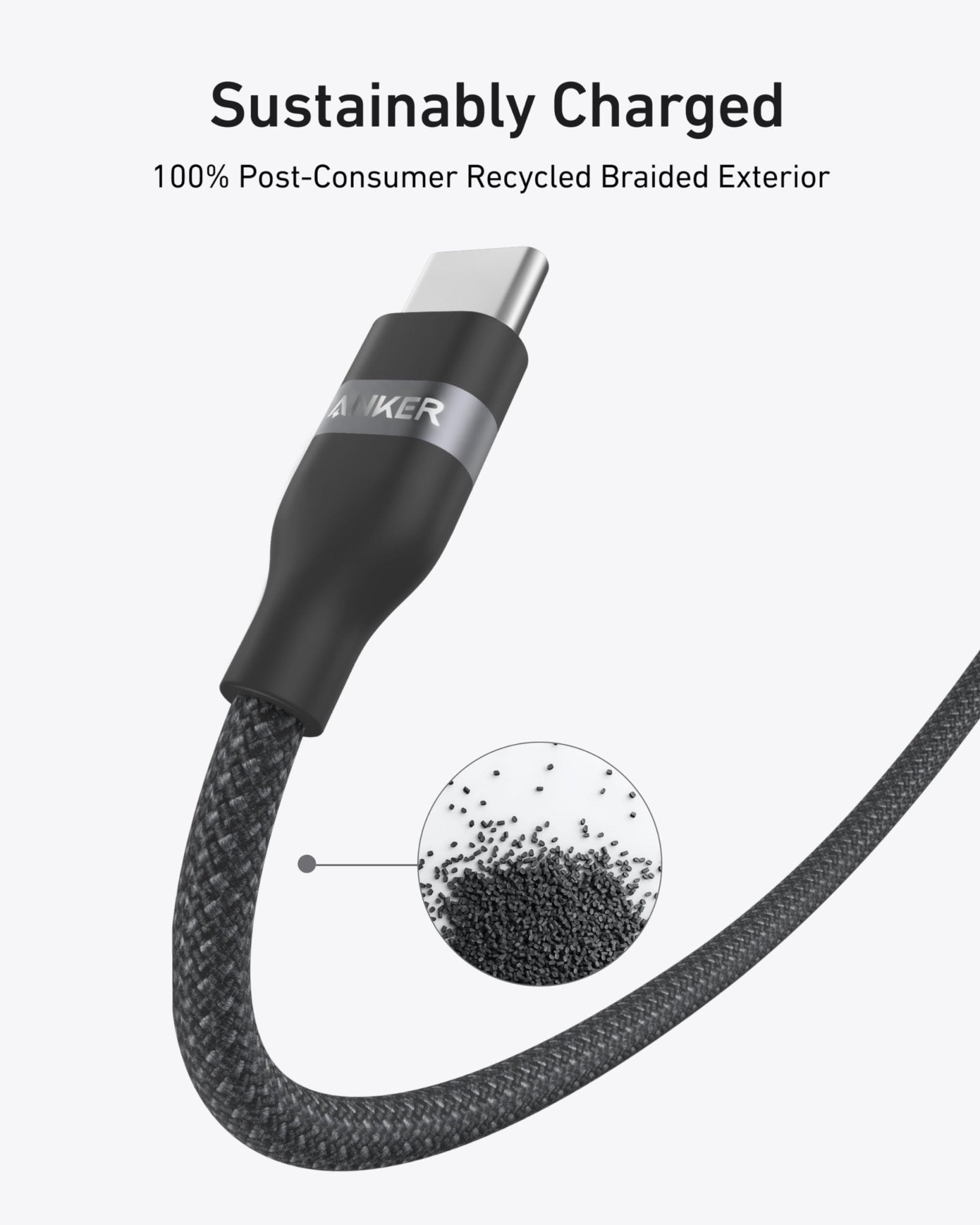 Anker 25K laptop power bank in space black with built-in retractable cables and 165W charging capacity.