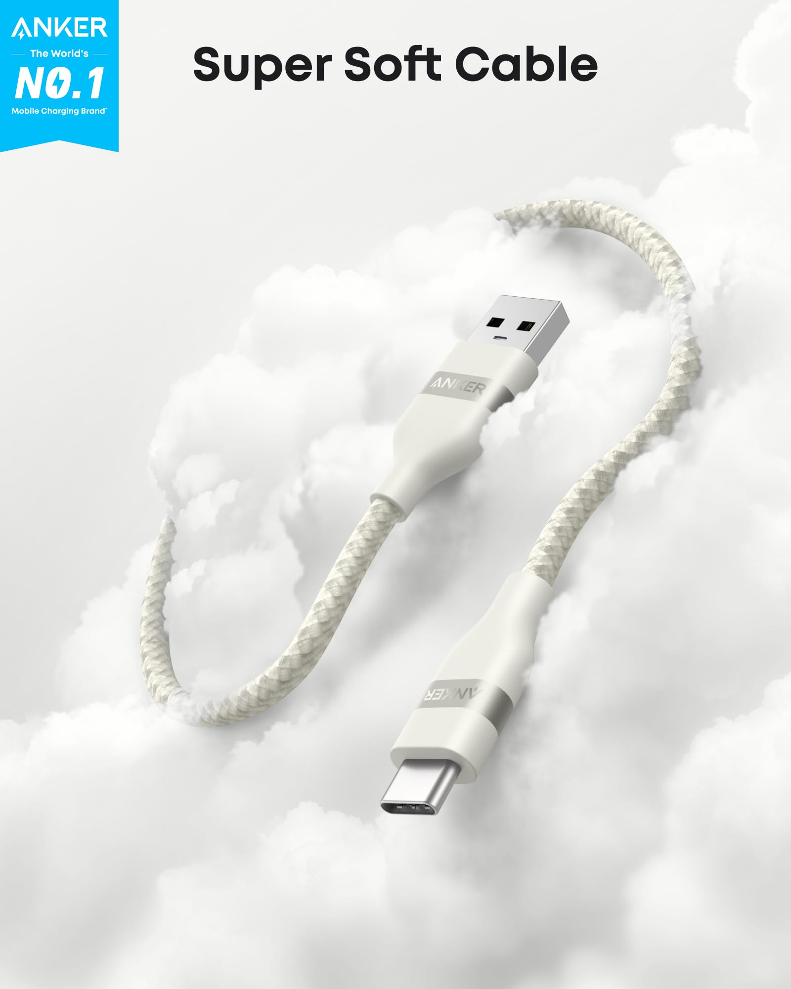 Anker USB-A to USB-C Cable (3 ft/6 ft, Upcycled-Braided) - BACKUPMYFILESNOW.COM®
