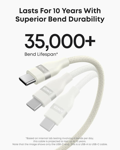 Anker USB-A to USB-C Cable (3 ft/6 ft, Upcycled-Braided) - BACKUPMYFILESNOW.COM®