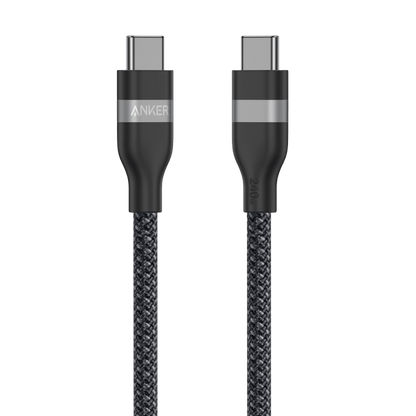 Anker USB-C to USB-C Cable (3 ft / 6 ft, 240W, Upcycled-Braided) - BACKUPMYFILESNOW.COM®