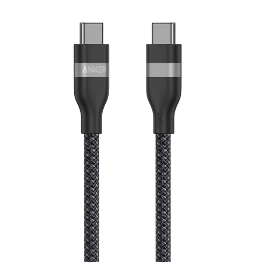 Anker USB-C to USB-C Cable (3 ft / 6 ft, 240W, Upcycled-Braided) - BACKUPMYFILESNOW.COM®