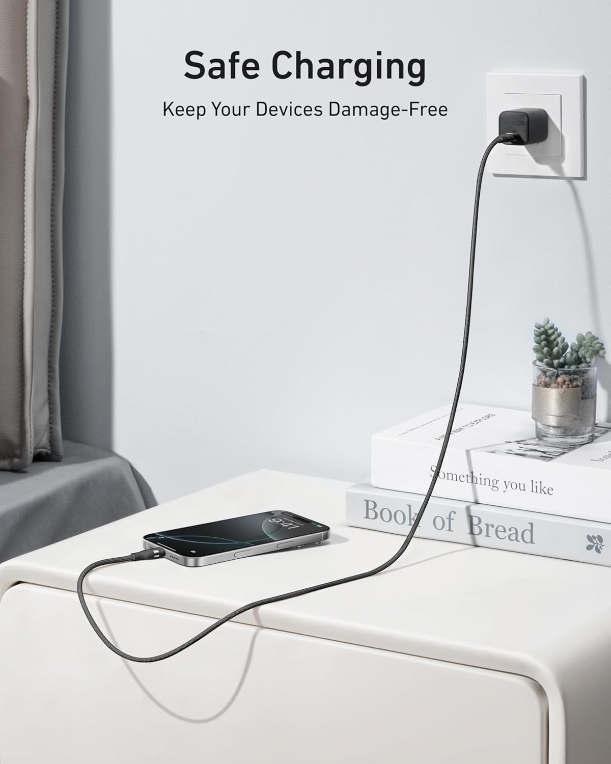 Anker USB-C to USB-C Cable (3 ft / 6 ft, 240W, Upcycled-Braided) - BACKUPMYFILESNOW.COM®