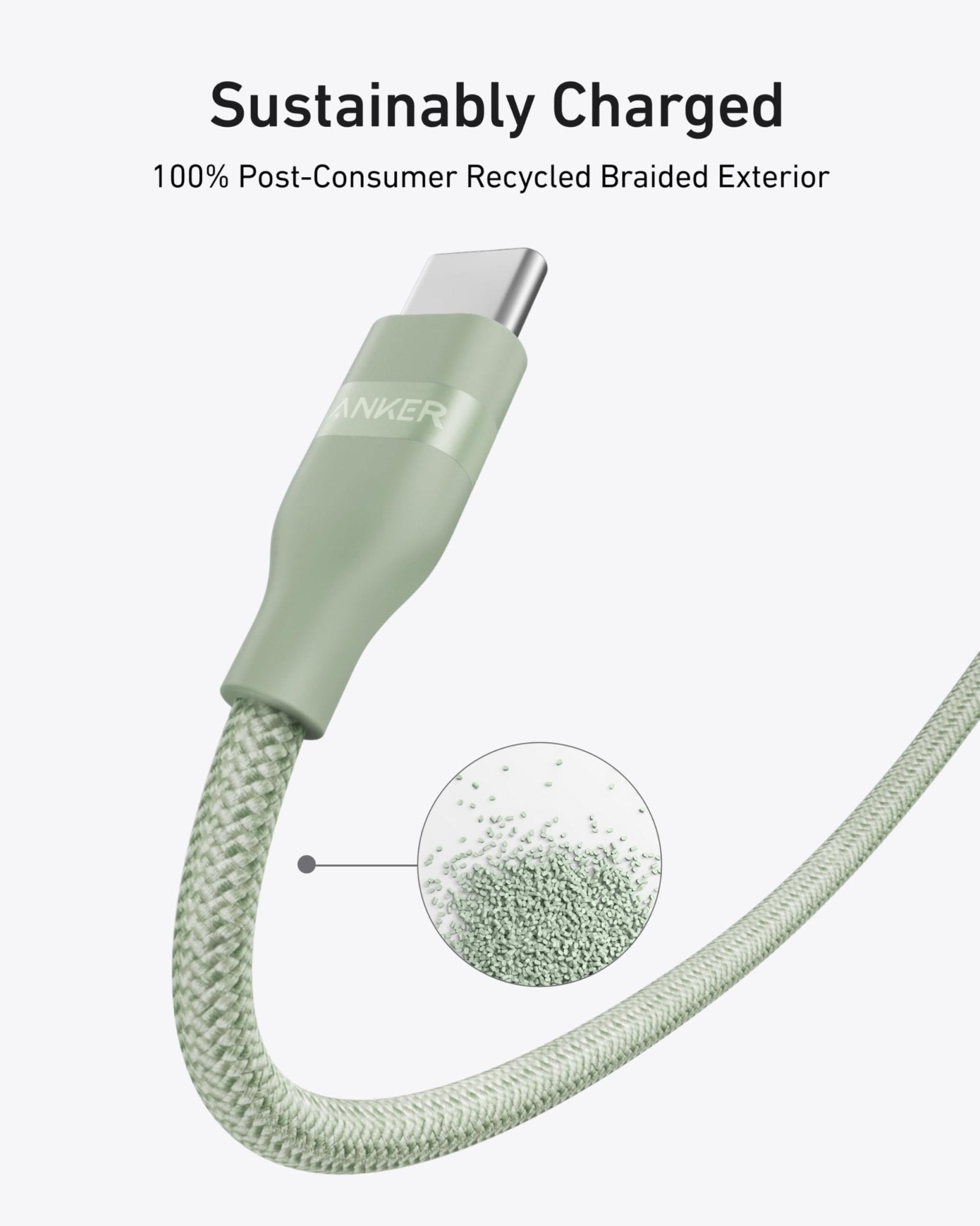 Anker USB-C to USB-C Cable (3 ft / 6 ft, 240W, Upcycled-Braided) - BACKUPMYFILESNOW.COM®
