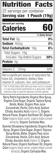Annie's Organic Bunny Fruit Snacks variety pack with gluten-free fruit snacks in colorful bunny shapes, 22 count, 15.4 oz.