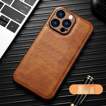iPhone 15 Pro Max Leather Case with Retro Design