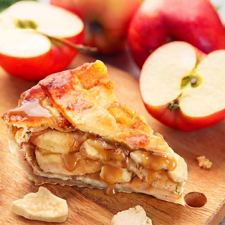 Freeze-dried apple slices from VFD.US, crispy dried apple fruit with a natural, single-ingredient apple crisp appearance.