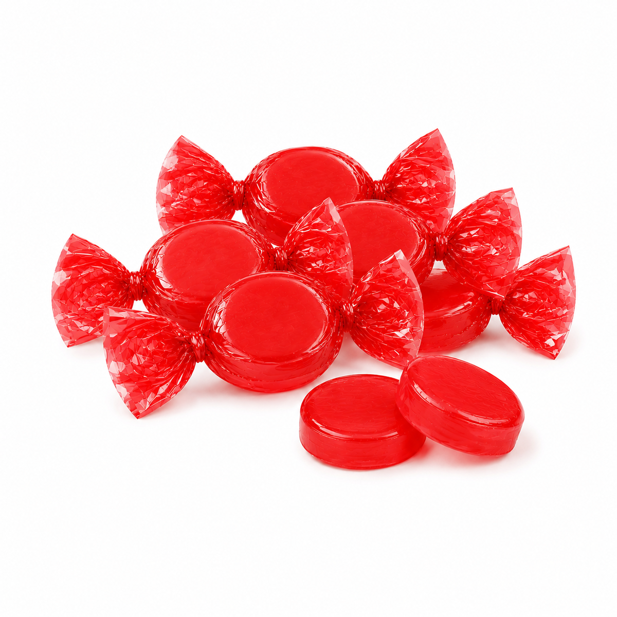 Arcor Cinnamon Hard Candy from Candy In Bulk in a large value bag, showing shiny, cinnamon-flavored hard candies.