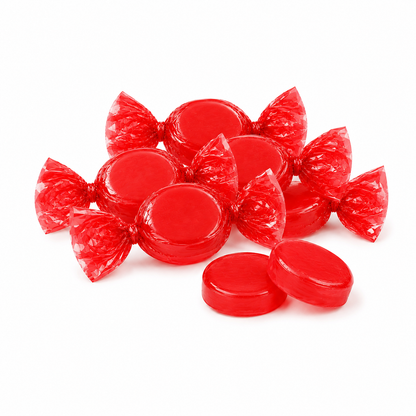 Arcor Cinnamon Hard Candy from Candy In Bulk in a large value bag, showing shiny, cinnamon-flavored hard candies.