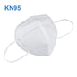 Avera Group KN95 particulate respirator face mask, protective mask with adjustable nose clip and ear loops, front view.