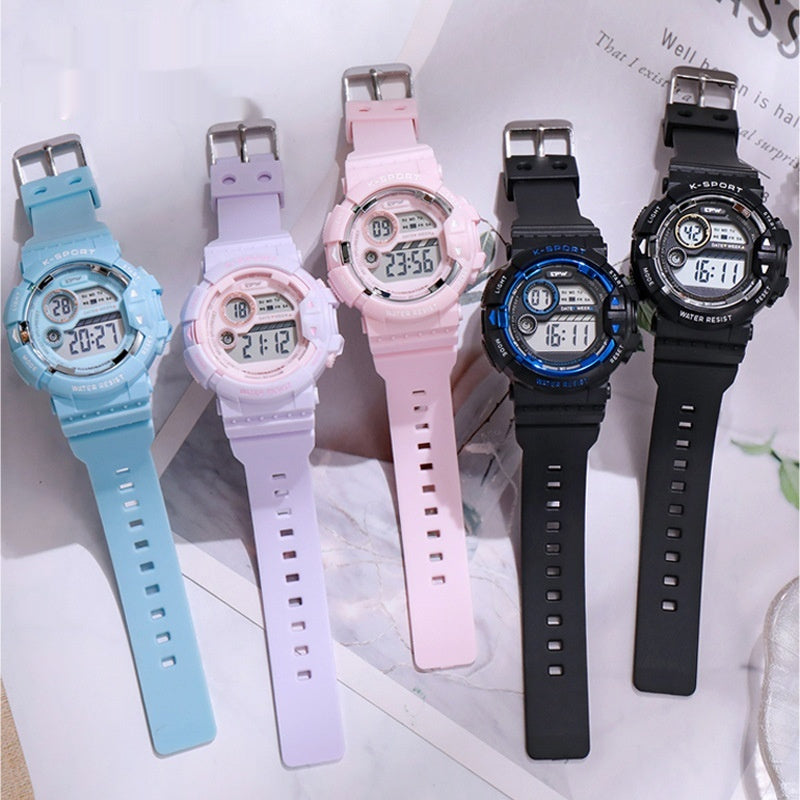 Luminous multifunctional student sports waterproof children's electronic watch by My Store