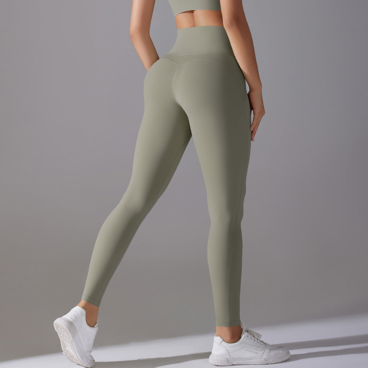 Women's high waist hip lift nude feel hot pants yoga pants by My Store
