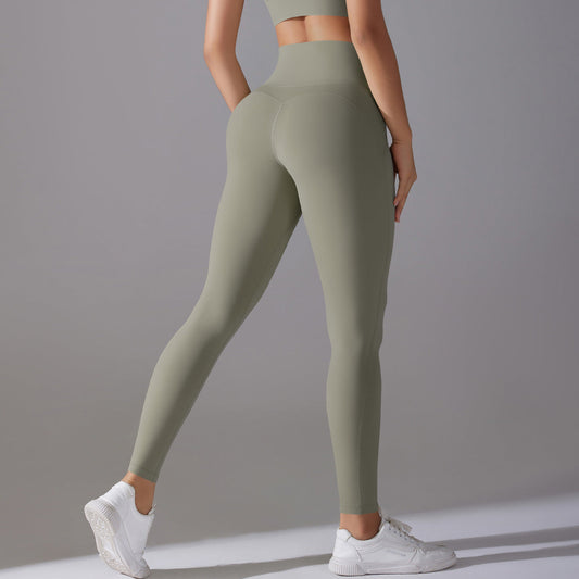 Women's high waist hip lift nude feel hot pants yoga pants by My Store
