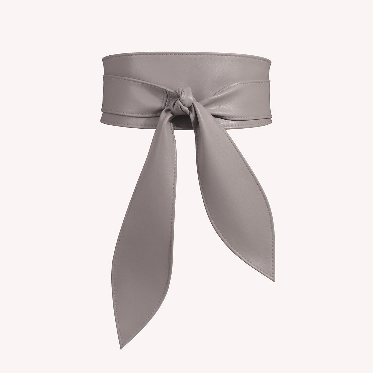 Women's wide waist tie belt with elegant bow ribbon and super-long design, soft all-match style