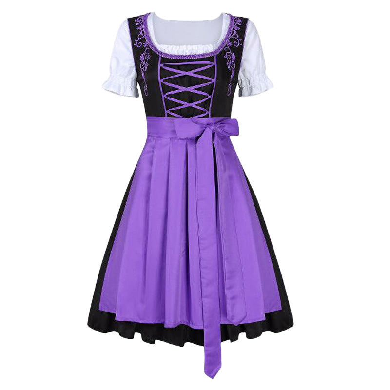 Halloween women's beer girl costume with beer-themed outfit and accessories