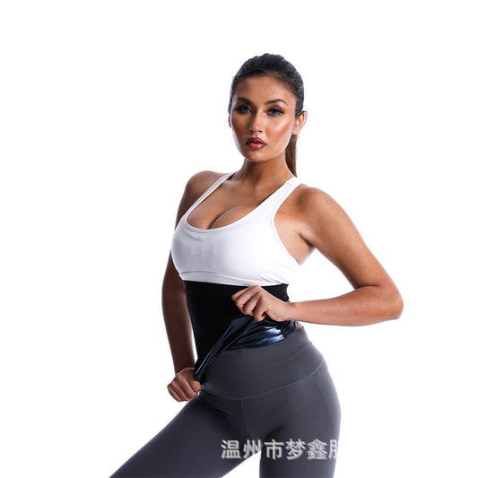 Cross-border sweat belly belt for sports, yoga, and fitness with zipper waist support for body shaping