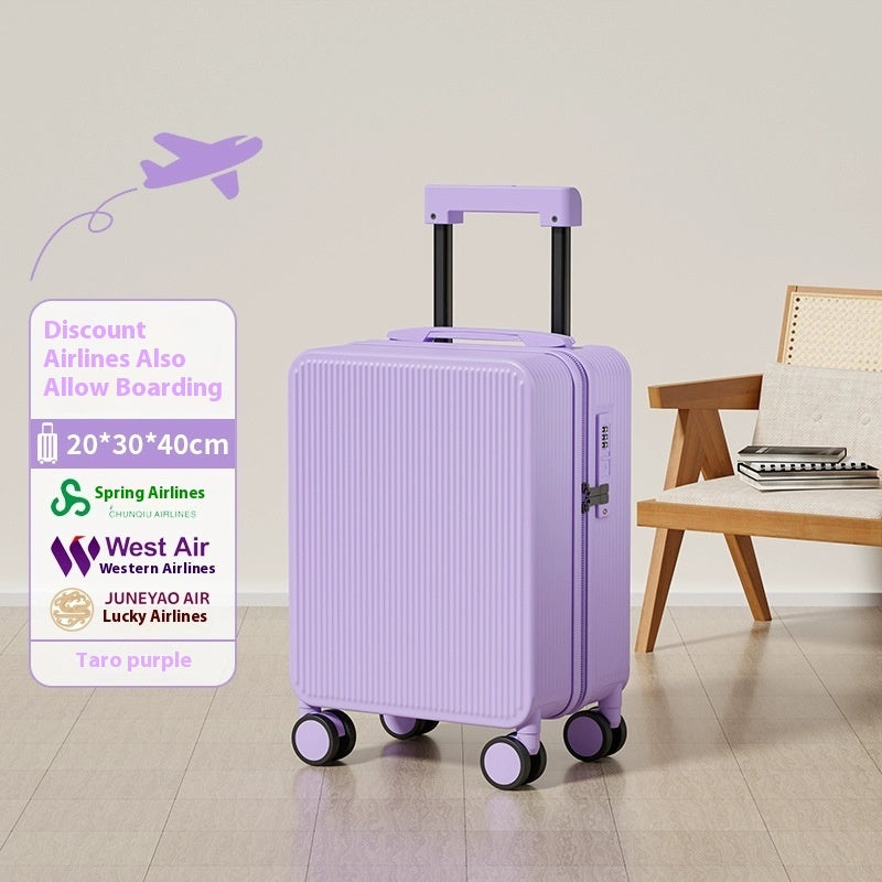 Men's and women's trolley case zipper suitcase in a durable wheeled design