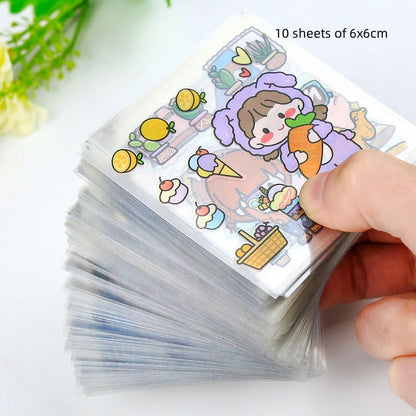 Non-duplicate PET journal stickers in assorted decorative designs<style>
  .price { color: red; }
</style>